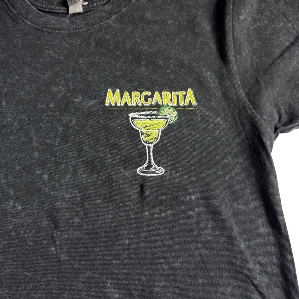 Changes Margarita Recipe Graphic Tee Shirt Black Mineral Wash Small NWOT - Picture 3 of 8